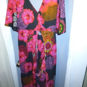 Short jumper with flowing long skirt